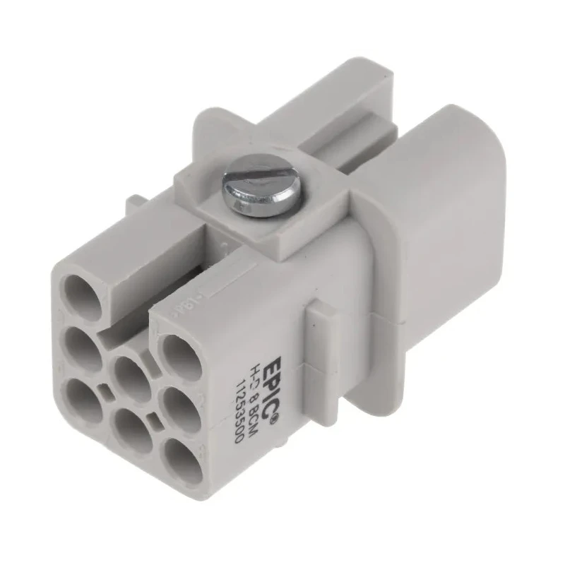 EPIC Heavy Duty Power Connector Insert Female 8 Contacts 10A 250V H-D Series 11253500