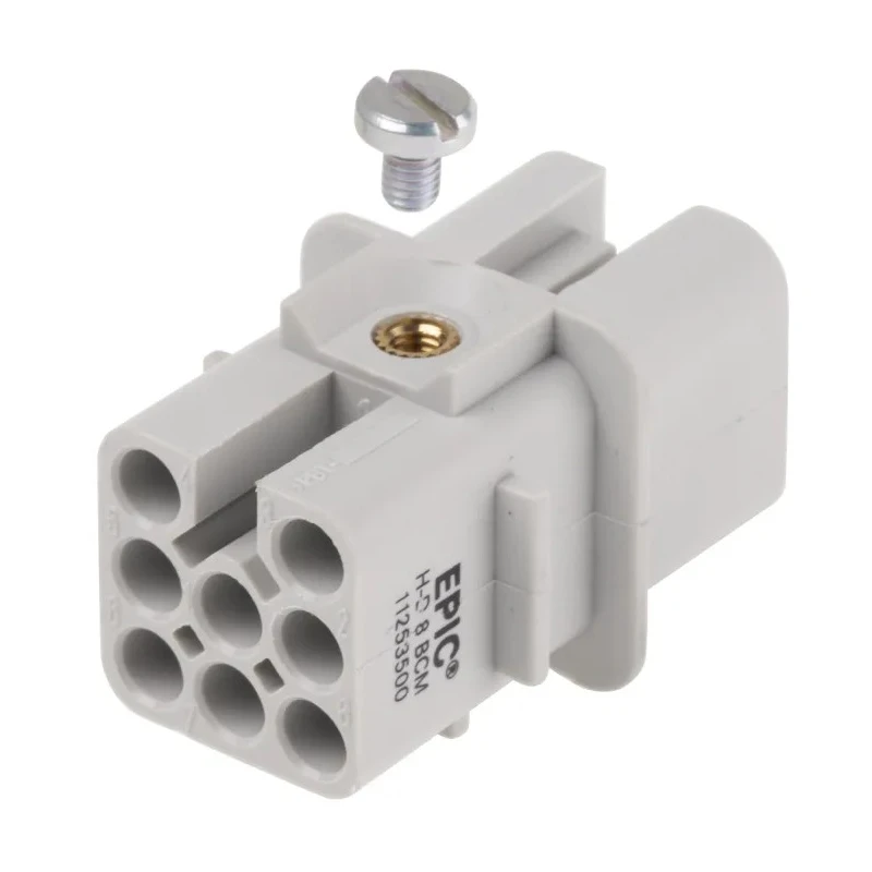 EPIC Heavy Duty Power Connector Insert Female 8 Contacts 10A 250V H-D Series 11253500