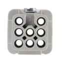 EPIC Heavy Duty Power Connector Insert Female 8 Contacts 10A 250V H-D Series 11253500