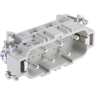 EPIC Heavy Duty Power Connector Insert Male, 12 Contacts, 35A, 440V AC, H-BS Series 10170600