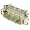 EPIC Heavy Duty Power Connector Insert, 35A Current Rating, H-BS Series Male, 6 Contacts 10170000