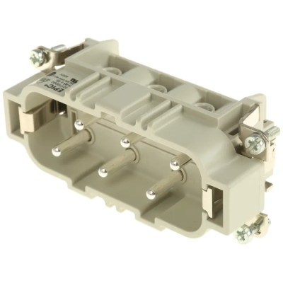 EPIC Heavy Duty Power Connector Insert, 35A Current Rating, H-BS Series Male, 6 Contacts 10170000