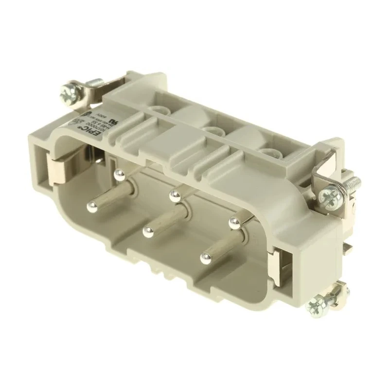 EPIC Heavy Duty Power Connector Insert, 35A Current Rating, H-BS Series Male, 6 Contacts 10170000