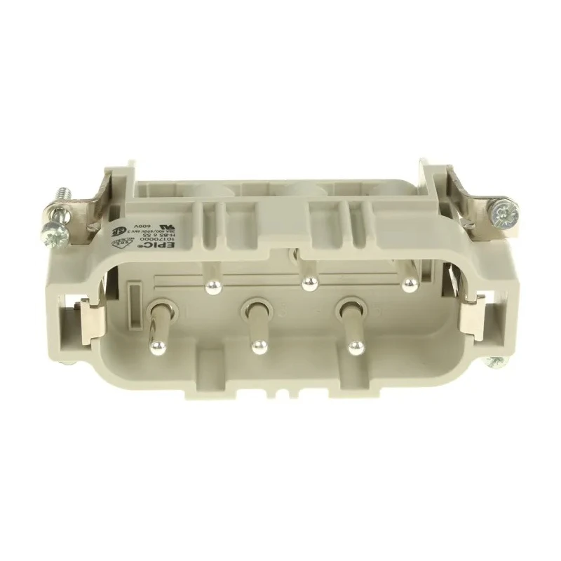 EPIC Heavy Duty Power Connector Insert, 35A Current Rating, H-BS Series Male, 6 Contacts 10170000