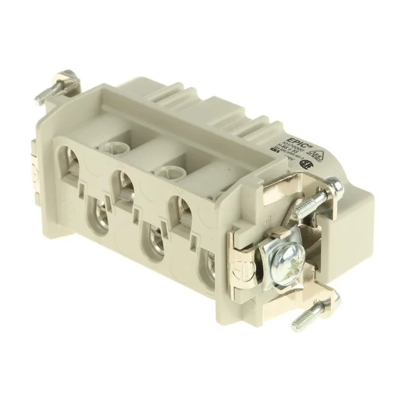 EPIC Heavy Duty Power Connector Insert, 35A Current Rating, H-BS Series Male, 6 Contacts 10170000