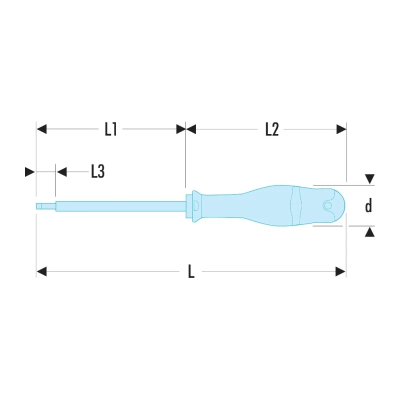 Facom Insulated Screwdriver, 150 mm Blade, VDE/1000V Approved, 270 mm Overall, Ergonomic Grip AT6.5X150VE