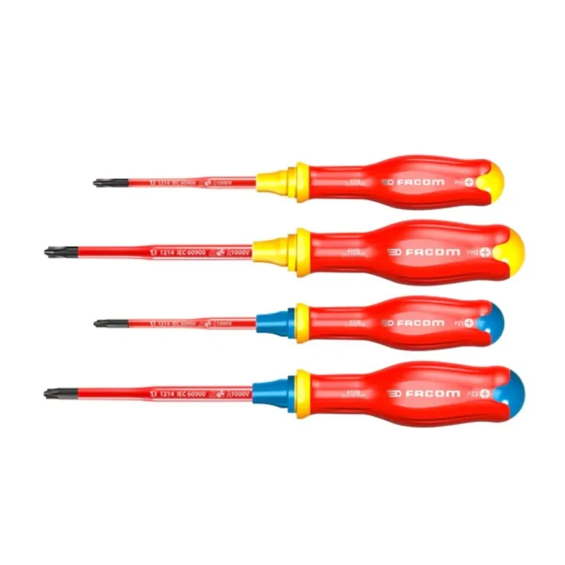 Facom Extra Slim Insulated Screwdriver Set 8-Piece with VDE Approval ATB.J8TVE