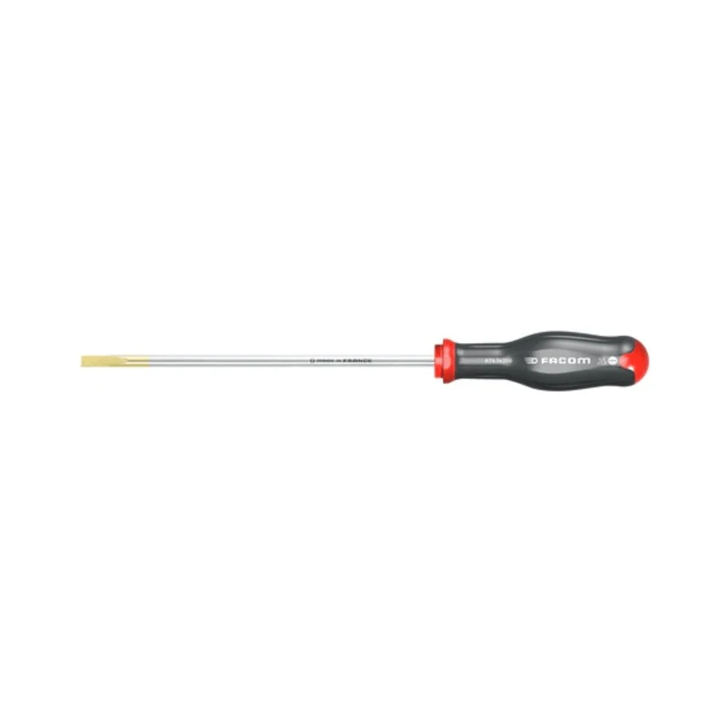 Facom Standard Insulated Screwdriver 6.5 mm Tip Width, 1.2 mm Tip Thickness, 300 mm Blade with 420 mm Overall AT6.5X300