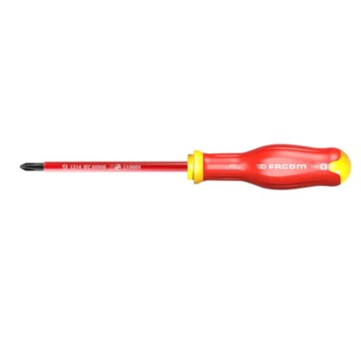 Facom Insulated Screwdriver PH3 Tip 150 mm Blade VDE 1000V Approved 275mm Overall ATP3X150VE