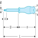 Facom Insulated Screwdriver PH3 Tip 150 mm Blade VDE 1000V Approved 275mm Overall ATP3X150VE