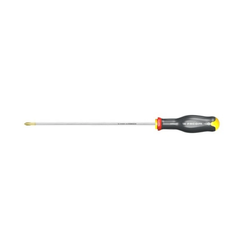Facom Standard PH2 Tip Screwdriver with 400 mm Blade and 520 mm Overall Length ATP2X400