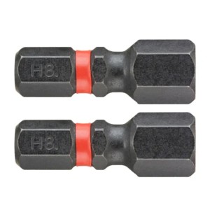 Facom Hex Screwdriver Bit, 6.35 mm Drive, 8 mm Tip, 47.5 mm Overall Length, 2-Piece ENH.108