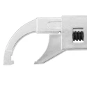 Facom Steel Pipe Wrench with 5 mm Jaw Capacity, Polished Chrome Handle, 550mm Overall Length 115A.200