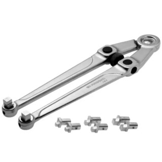 Facom Adjustable Spanner Wrench with 100 mm Jaw Capacity, 245mm Overall Length, Metal Handle, Chrome Vanadium Steel 118A