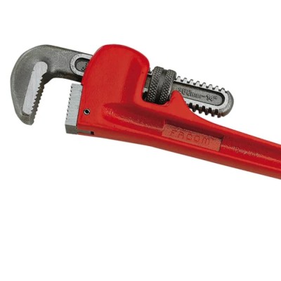 Facom 76 mm Jaw Capacity Pipe Wrench 450 mm Overall Length Metal Handle Chrome Finish 134A.18