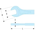 Facom Open End Spanner Insert 12 x 7 mm Chrome Finish Steel 13 mm 20.13