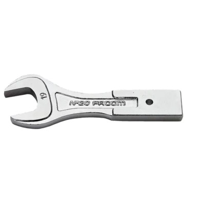 Facom Open End Insert Spanner Bit 12 x 7 mm Insert Size, 16 mm Wrench Size, Chrome Finish 20.16