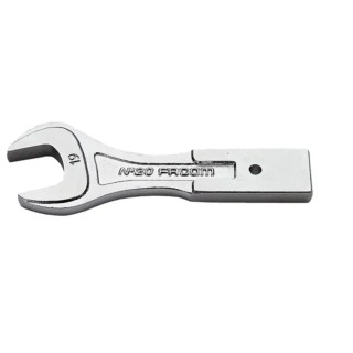 Facom Open End Insert Spanner with 12 x 7 mm Insert Size, 17 mm Open End Head, Chrome Finish Steel 20.17