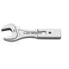 Facom Open End Insert Spanner with 12 x 7 mm Insert Size, 17 mm Open End Head, Chrome Finish Steel 20.17