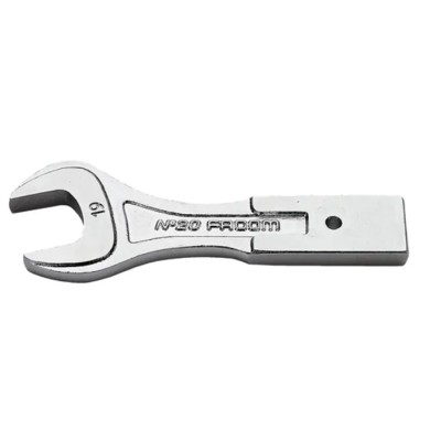 Facom Open Ended Insert Spanner 12 x 7 mm, 27 mm Size, Chrome Finish 20.27