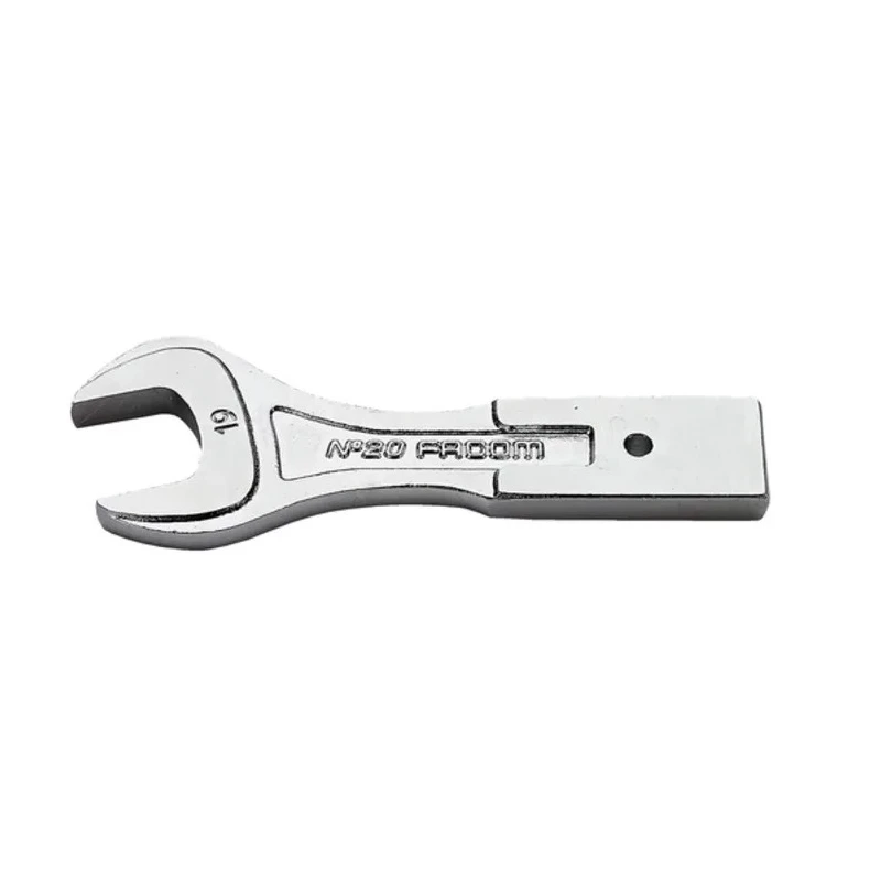 Facom Open Ended Insert Spanner 12 x 7 mm, 27 mm Size, Chrome Finish 20.27