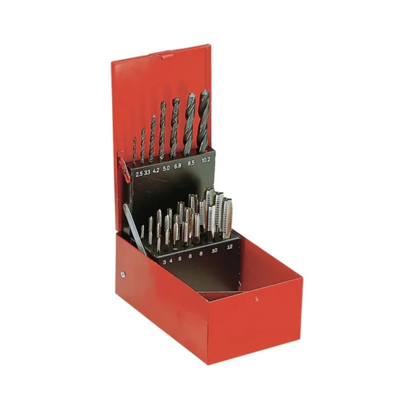 Facom 28-Piece HSS Tap & Drill Set, M3 - M12 Taps 227.SJ2A
