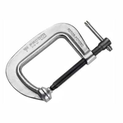 Facom 250 mm Jaw Opening x 202 mm Jaw Depth G Clamp with Galvanised Burnished Screw 271A.250
