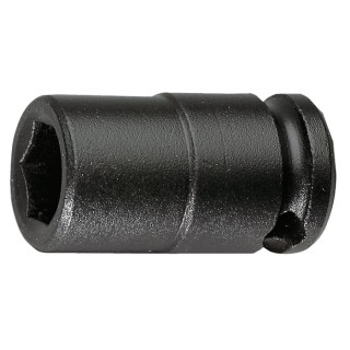 Facom 12 mm 3/8 in Drive 6 Point Impact Socket, Chrome Molybdenum Steel, 30mm Length NJ.12A