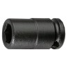 Facom 12 mm 3/8 in Drive 6 Point Impact Socket, Chrome Molybdenum Steel, 30mm Length NJ.12A