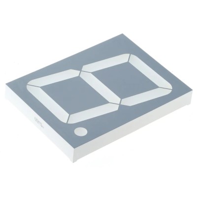 Kingbright 1 Digit 7 Segment LED Display Green Anode 31mcd Right Side 101mm SA40-19SGWA