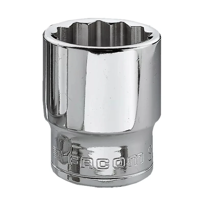 Facom 3/8 in Drive 14 mm 12 Point Square Socket 30mm Overall Length J.14