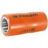 Facom Insulated 3/8 in Drive 14 mm 12 Point Square Socket VDE 1000V Approved, 46mm Overall Length J.14AVSE