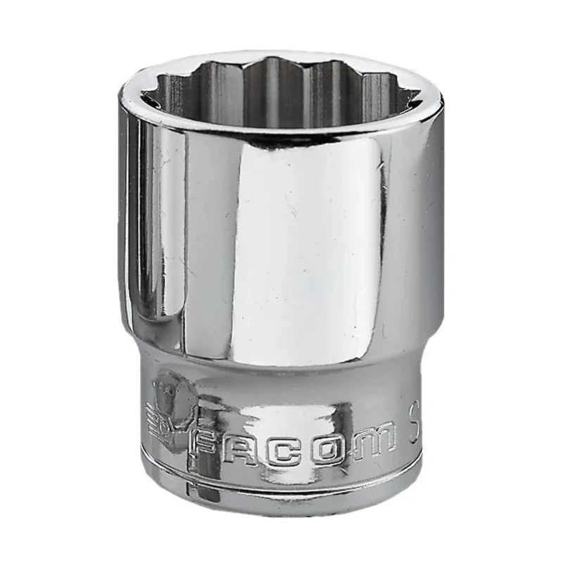 Facom 3/8 in Drive 5/16 in 12 Point Square Socket, Chrome Vanadium Steel, 27mm Overall Length J.5/16