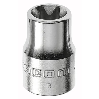 Facom 3/8 in Drive E10 Torx Square Socket, 10mm Size, 26mm Overall Length JTX.10