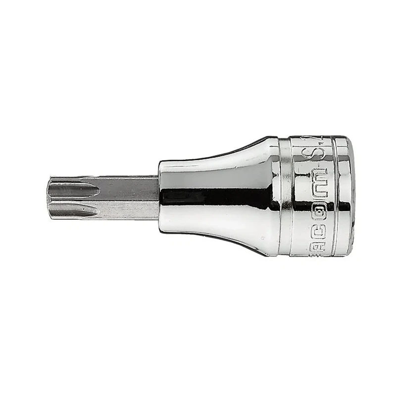 Facom 3/8 in Drive 3.84 mm Torx Square Socket with T20 Torx Tip, 46mm Overall Length JX.20