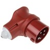 MENNEKES Vario TOP IP44 Red Cable Mount 3P+N+PE Straight Industrial Power Connector 16A 400V IP44