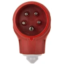 MENNEKES Vario TOP IP44 Red Cable Mount 3P+N+PE Straight Industrial Power Connector 16A 400V IP44 