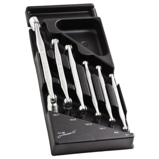 Facom Socket Wrench with Hinged Handle Chrome Vanadium Steel Satin Chrome 175mm MOD.66A-1