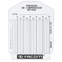 Facom Vehicle Test Kit Test Cards Set for Diesel Engine Compression Tester, RoHS Compliant 911B.FC