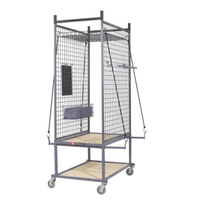 Facom 2 Shelves Trolley with 4 Swivel Wheels, Platform 900 mm x 600 mm, Load Capacity 150 kg, Brakes, Model CR.S1