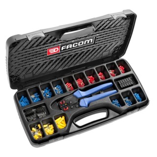 Facom Plier Set with Die Eyelets, Fork Terminals, Crimping Pliers 205 mm Length 450 g Weight 855367