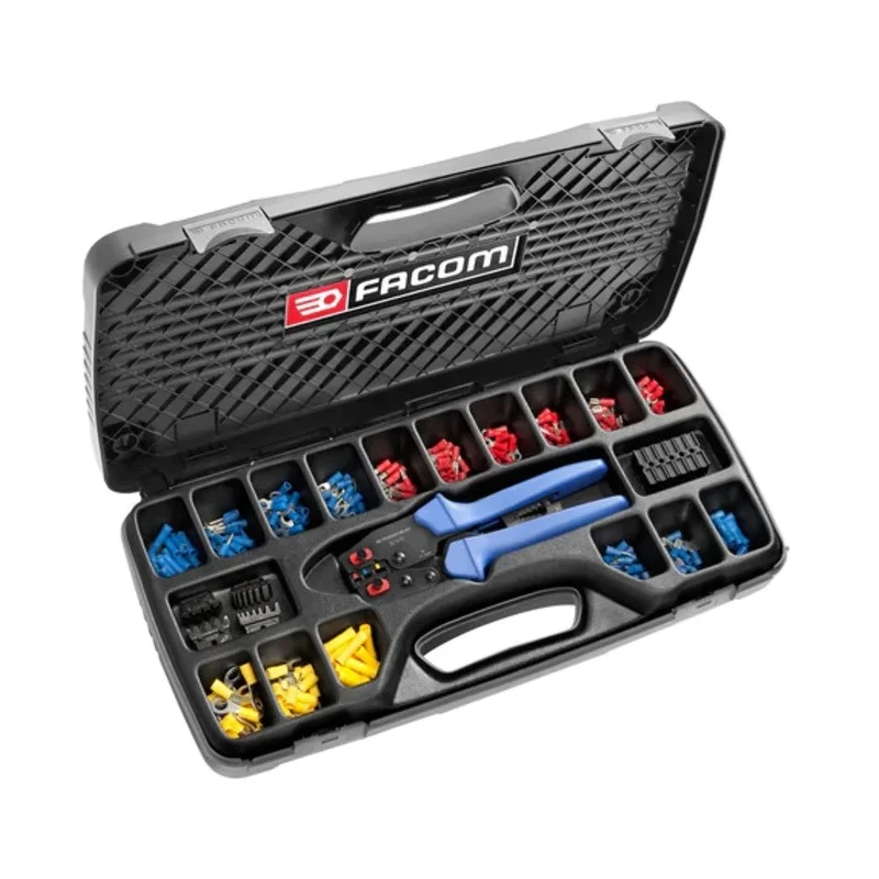 Facom Plier Set with Die Eyelets, Fork Terminals, Crimping Pliers 205 mm Length 450 g Weight 855367