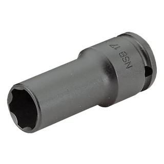 Facom 13 mm 12.7 mm Drive 6 Point Impact Socket, Chrome Molybdenum Steel, 80 mm Length NSB.13