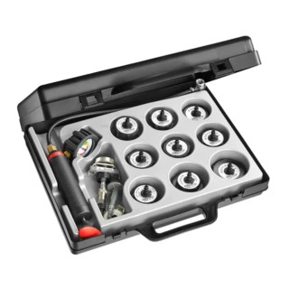 Facom Vehicle Test Kit Manual Pump 0 to 2.5 bar Set of 14 Plugs Plastic Storage Case 920B