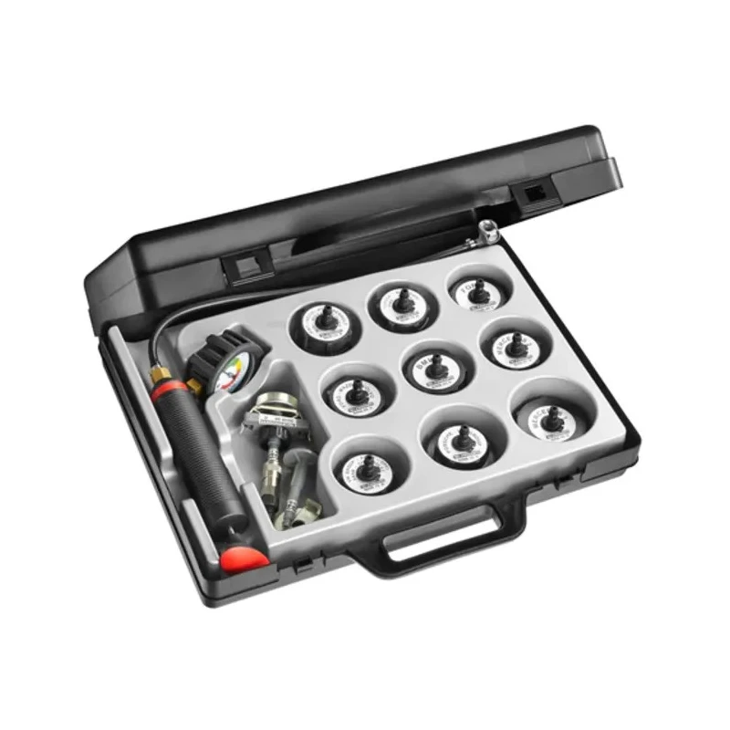 Facom Vehicle Test Kit Manual Pump 0 to 2.5 bar Set of 14 Plugs Plastic Storage Case 920B