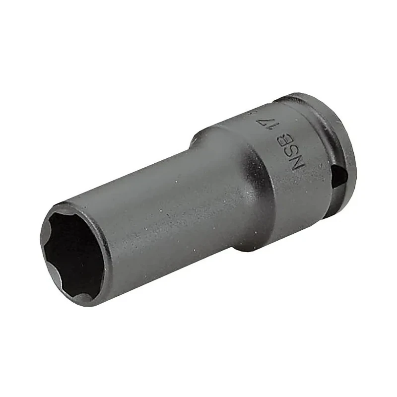 Facom 15 mm 1/2 in Drive Long-Reach Metric Thin-Wall 6-Point Impact Socket Chrome Molybdenum Steel Manganese NSB.15