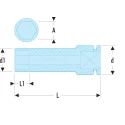 Facom 24 mm 1/2 in Drive Long-Reach Metric Thin-Wall 6-Point Impact Socket, 85mm Length NSB.24
