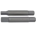 Facom Hex Screwdriver Bit Set 1/4 in Drive, 8 to 10 mm² Tip, Square Drive, 330mm Overall Length, 2-Piece DM.APR-3