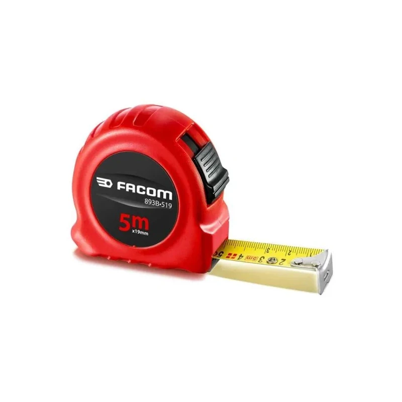 Facom 5 m Metric Tape Measure with Locking Mechanism, ABS Case, 19 mm Blade Width 893B.519PB