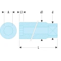 Facom 1/4 in Drive 11 mm Standard Square Socket 22mm Overall Length R.11E